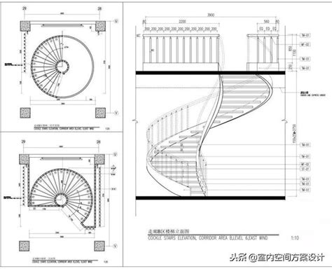 旋轉樓梯平面圖cad